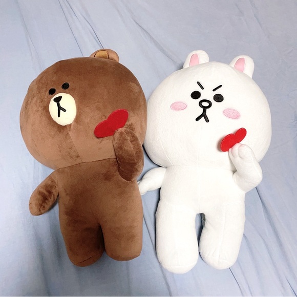 ▪️Line Friends Brown Bear & Cony Plushies - Picture 1 of 1